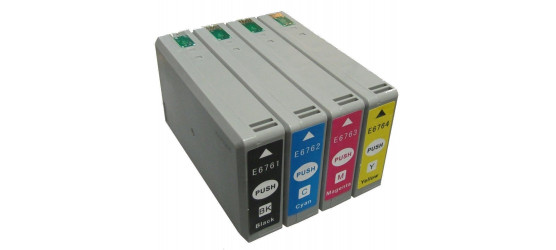 Complete set of 4 Epson T676XL High Capacity Compatible Inkjet Cartridges